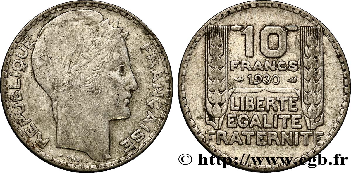 10 francs Turin 1930  F.360/3 TB25 
