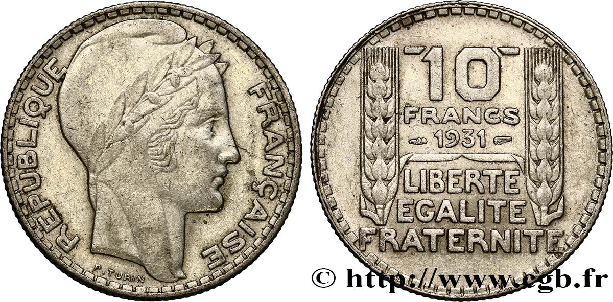 10 francs Turin 1931  F.360/4 TTB45 