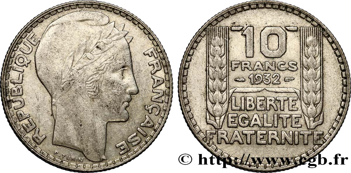 10 francs Turin 1932  F.360/5 TTB45 