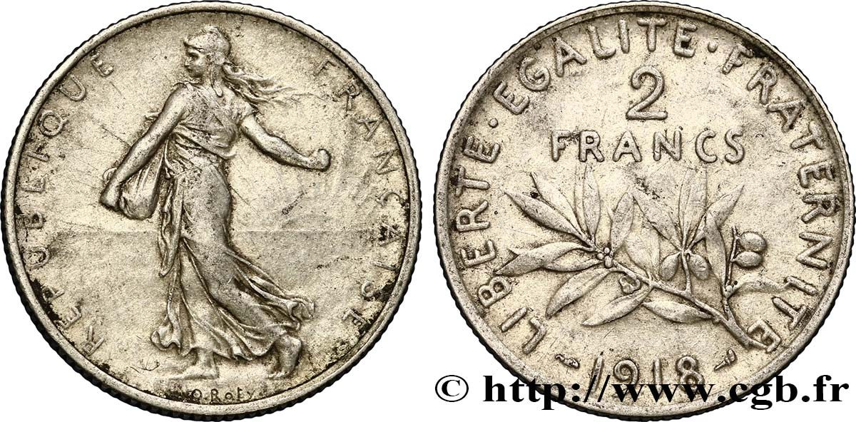 2 francs Semeuse 1918  F.266/20 TTB45 