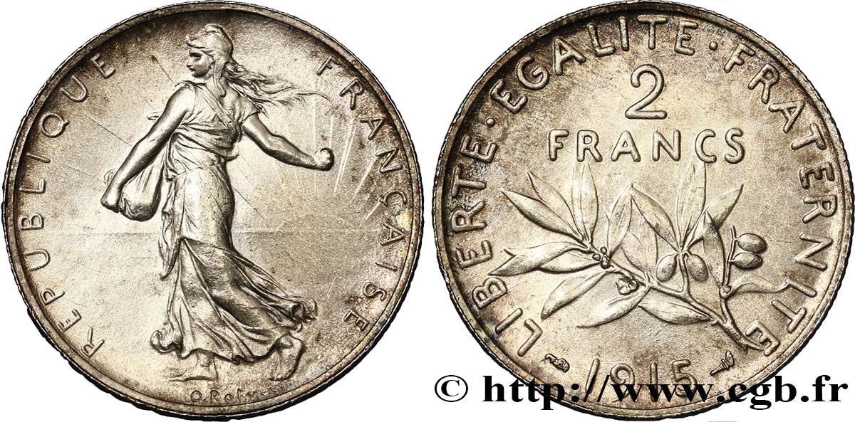 2 francs Semeuse 1915 F.266/17 VZ62
