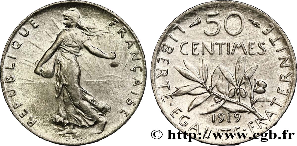 50 centimes Semeuse 1919 Paris F.190/26 SC63 