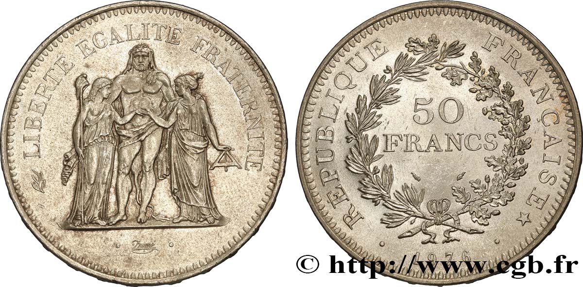 50 francs Hercule 1976  F.427/4 AU55 
