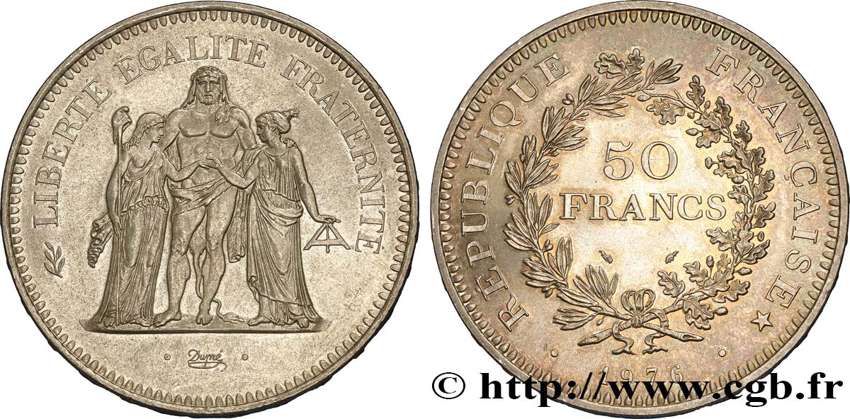 50 francs Hercule 1976 F.427/4 SUP55