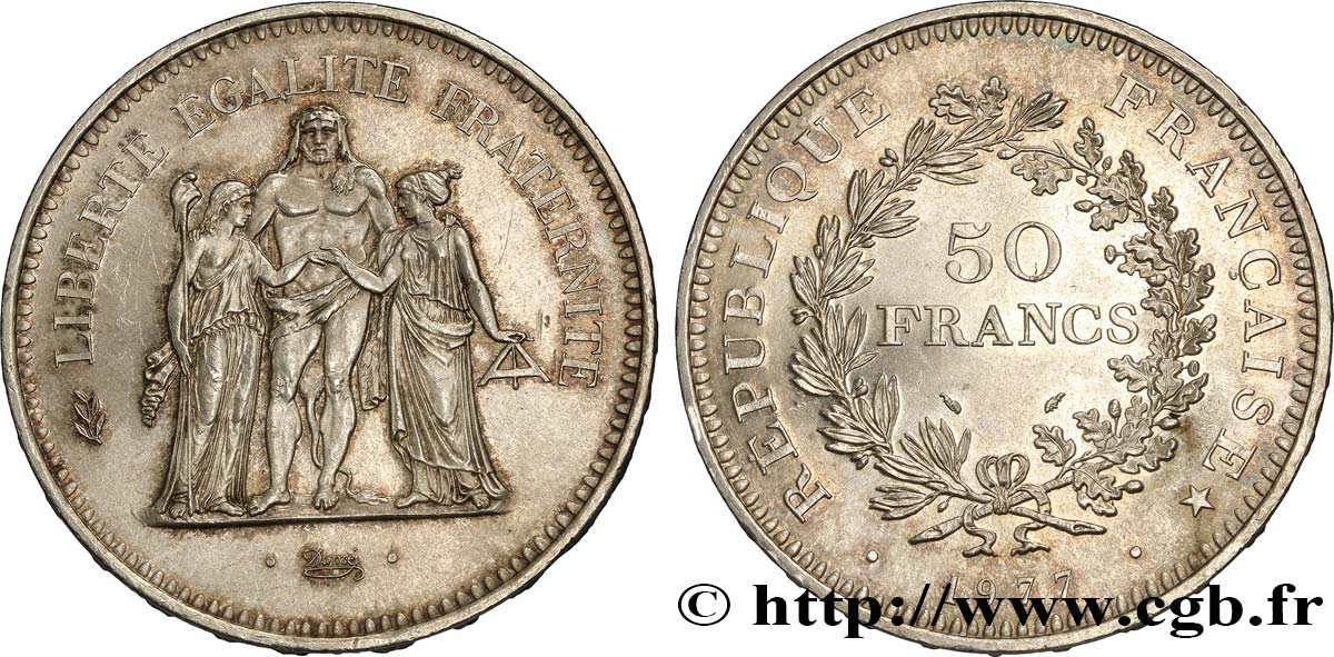 50 francs Hercule 1977  F.427/5 VZ60 