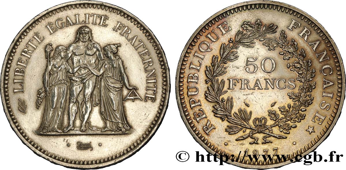50 francs Hercule 1977  F.427/5 SUP55 
