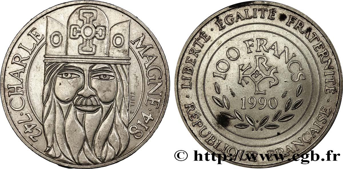 100 francs Charlemagne 1990  F.458/2 BB 