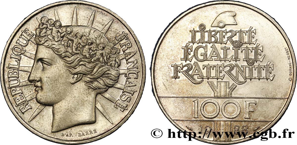 100 francs Fraternité 1988 F.456/2 SS