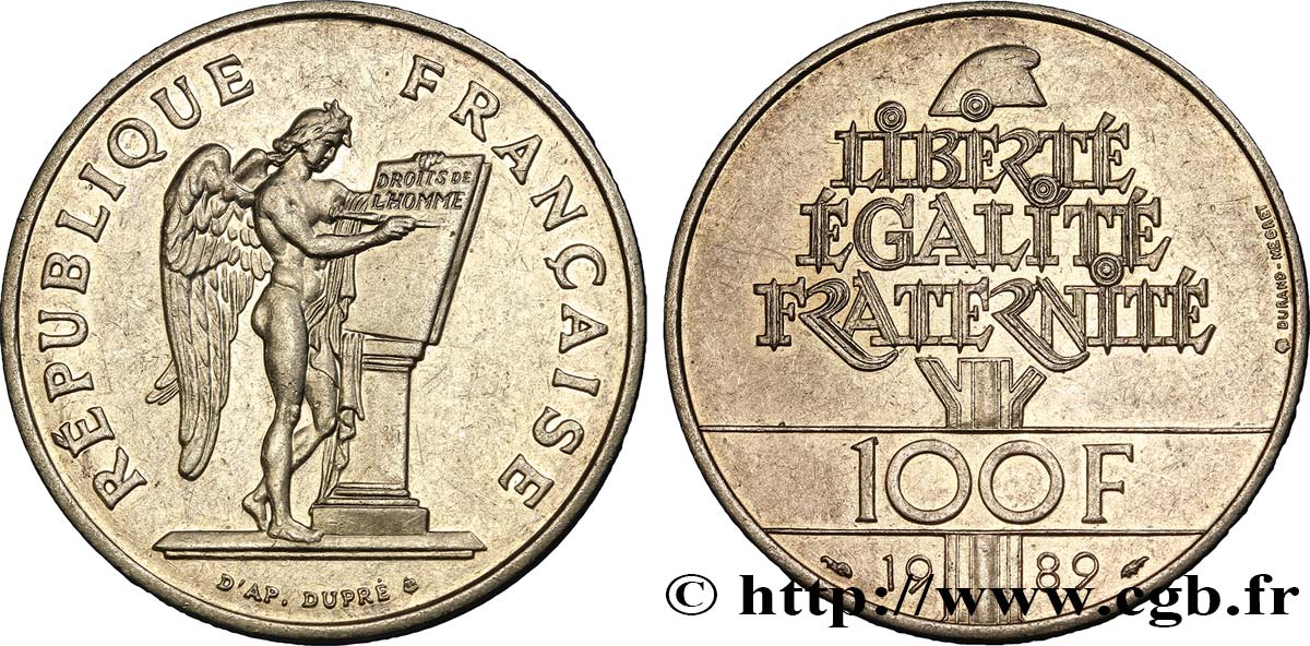 100 francs Droits de l’Homme 1989 F.457/2 SS