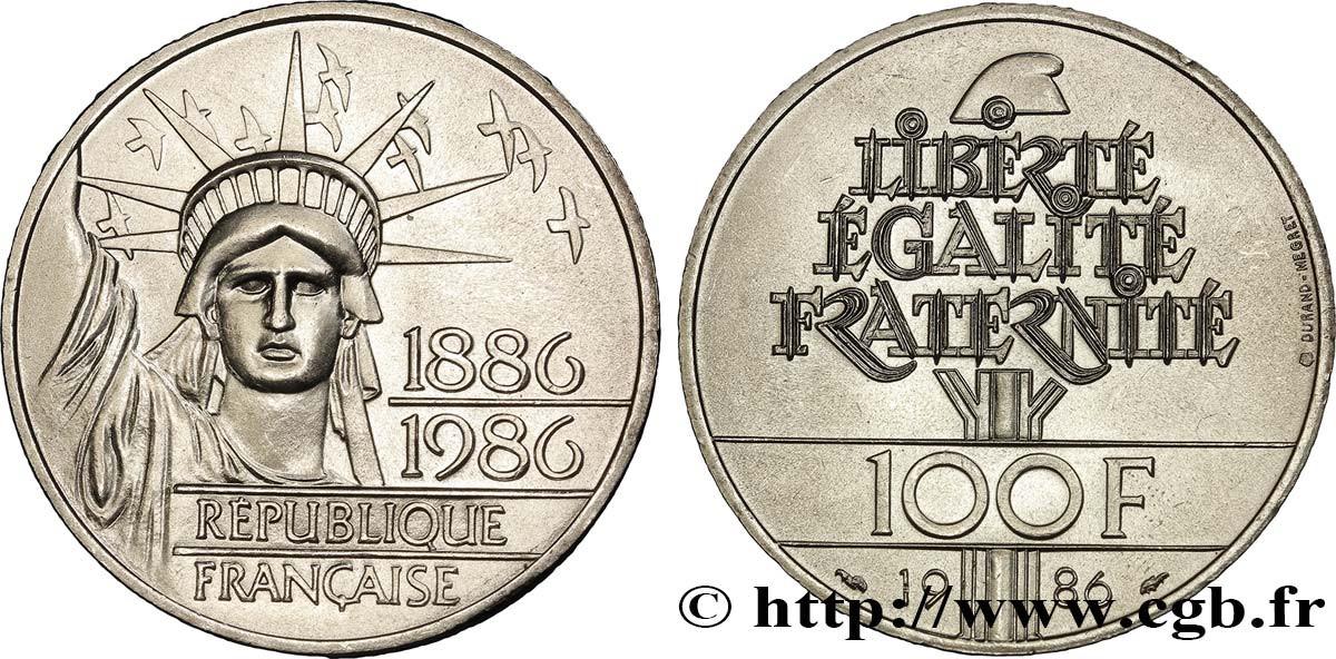 100 francs Liberté (Statue de la) 1986  F.454/2 MS63 