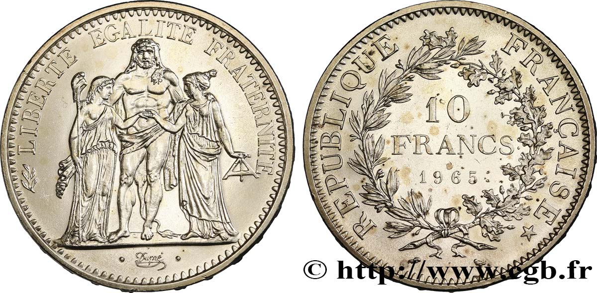 10 francs Hercule 1965  F.364/3 MS62 