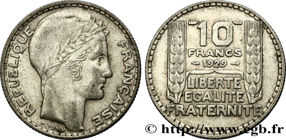10 francs Turin 1929  F.360/2 TB25 