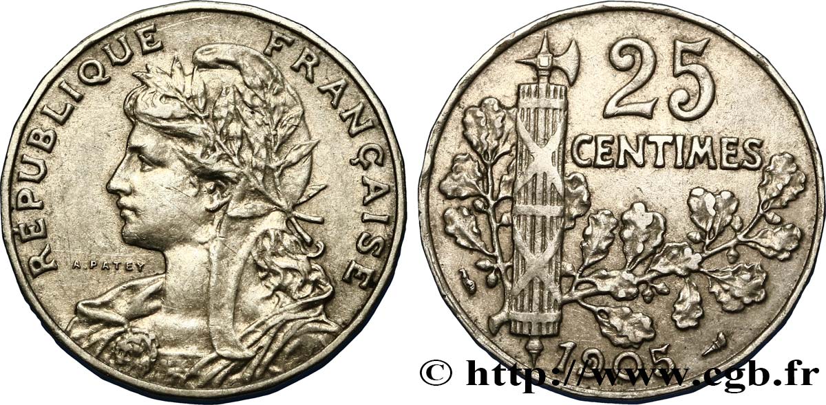 25 centimes Patey, 2e type 1905 F.169/3 SS48