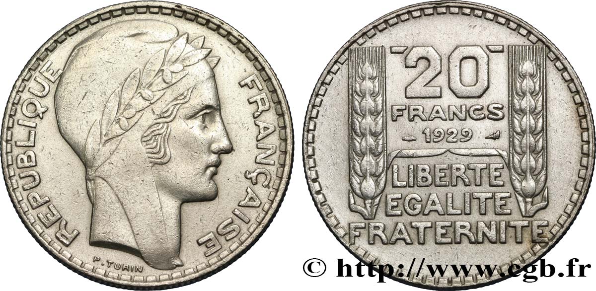 20 francs Turin 1929  F.400/2 TTB45 