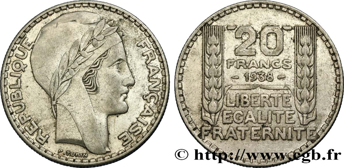 20 francs Turin 1938  F.400/9 XF45 