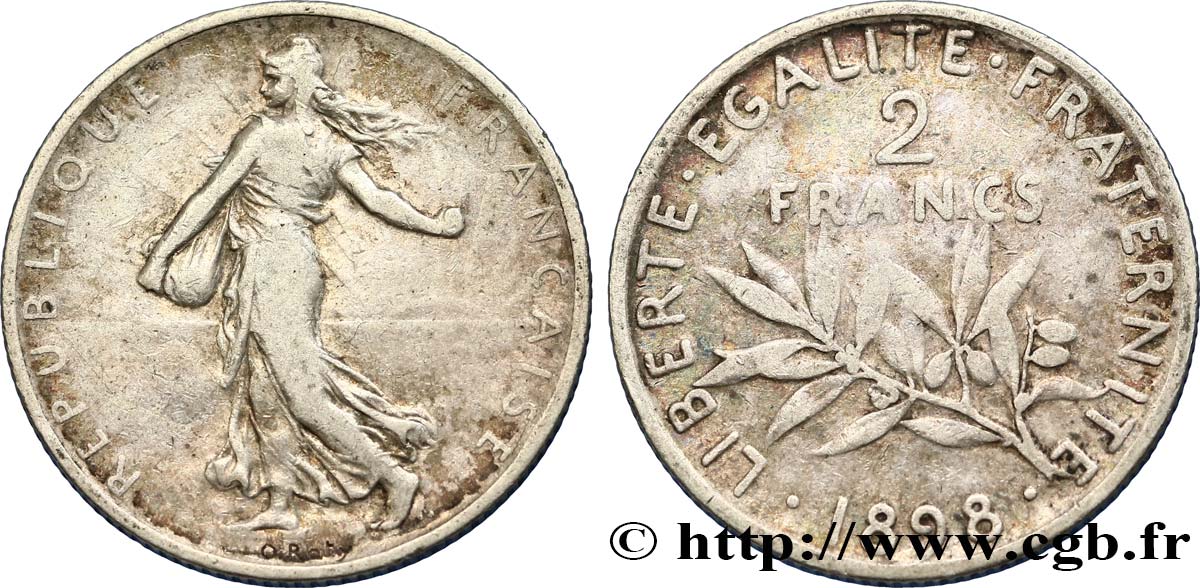 2 francs Semeuse 1898  F.266/1 TB25 