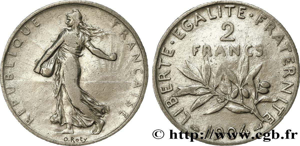 2 francs Semeuse 1904  F.266/8 MB30 