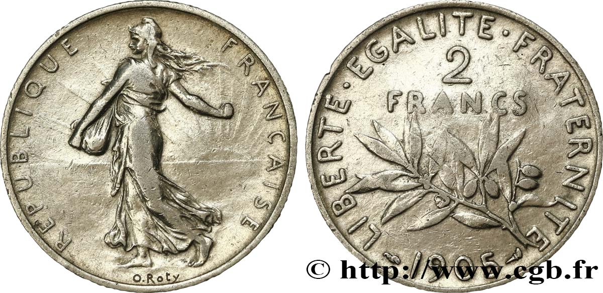 2 francs Semeuse 1905  F.266/9 TB25 