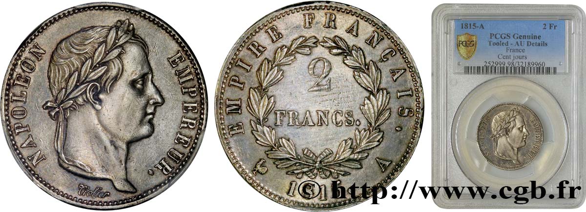 2 francs Cent-Jours 1815 Paris F.256/1 SPL60 PCGS