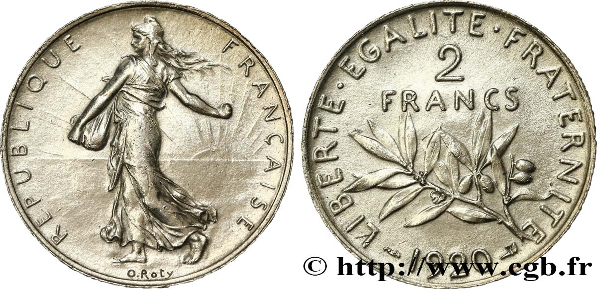 2 francs Semeuse 1920  F.266/22 AU55 