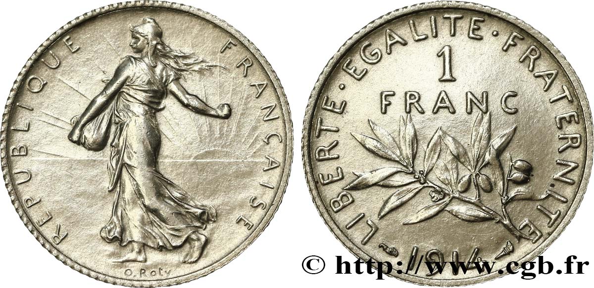 1 franc Semeuse 1914 Paris F.217/19 XF45 