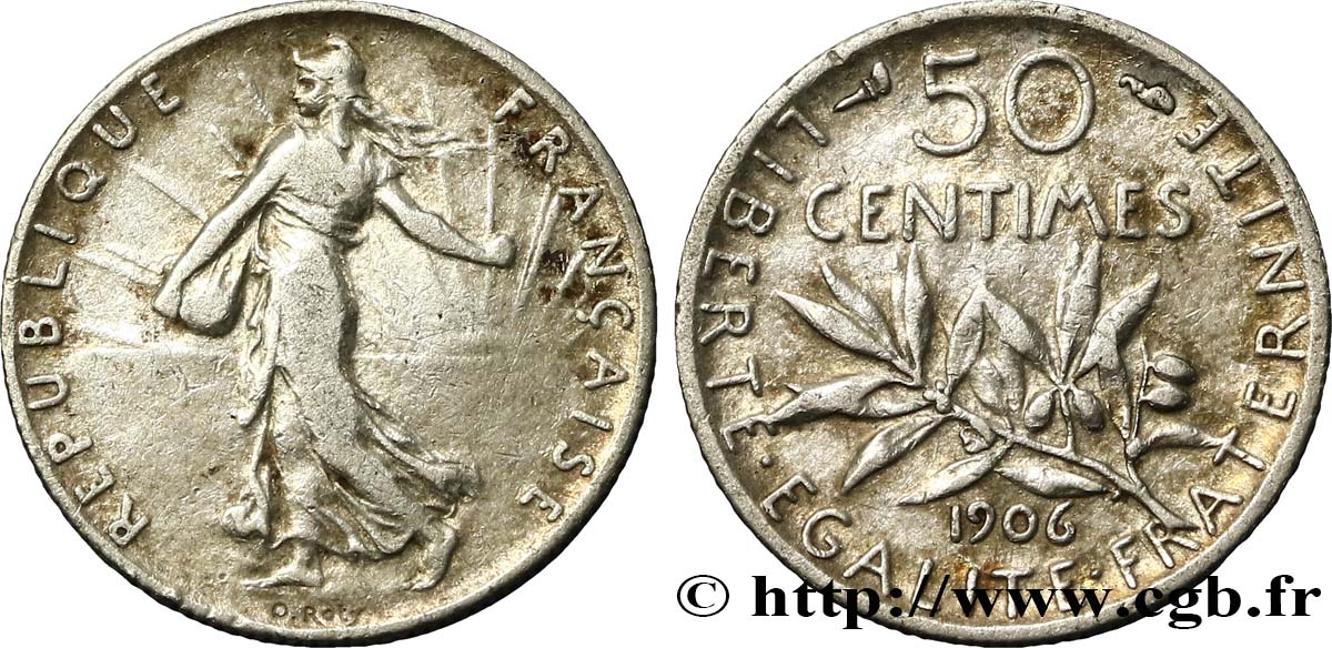 50 centimes Semeuse 1906 F.190/13 S30