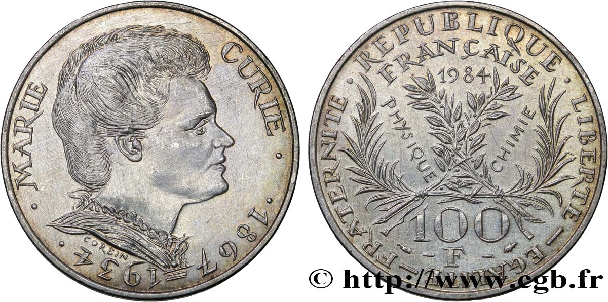 100 francs Marie Curie 1984 Paris F.452/2 XF45