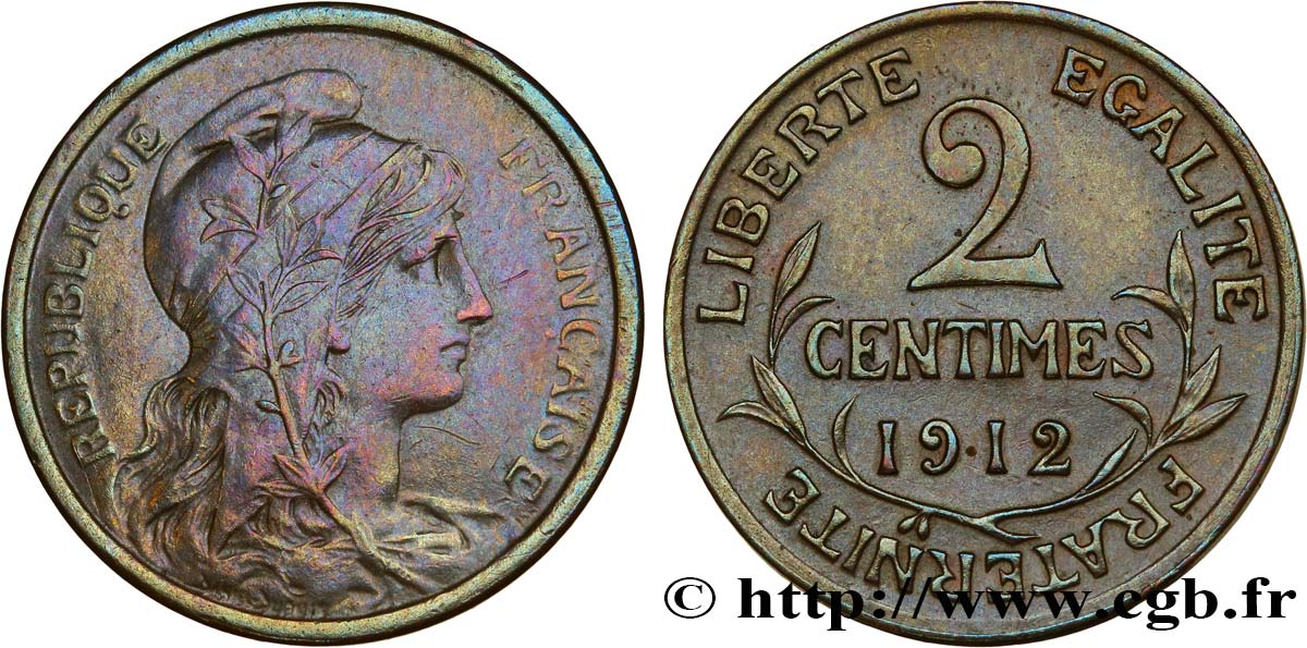 2 centimes Daniel-Dupuis 1912 Paris F.110/15 AU54 