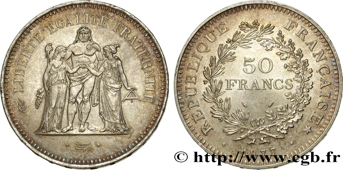 50 francs Hercule 1977  F.427/5 AU55 