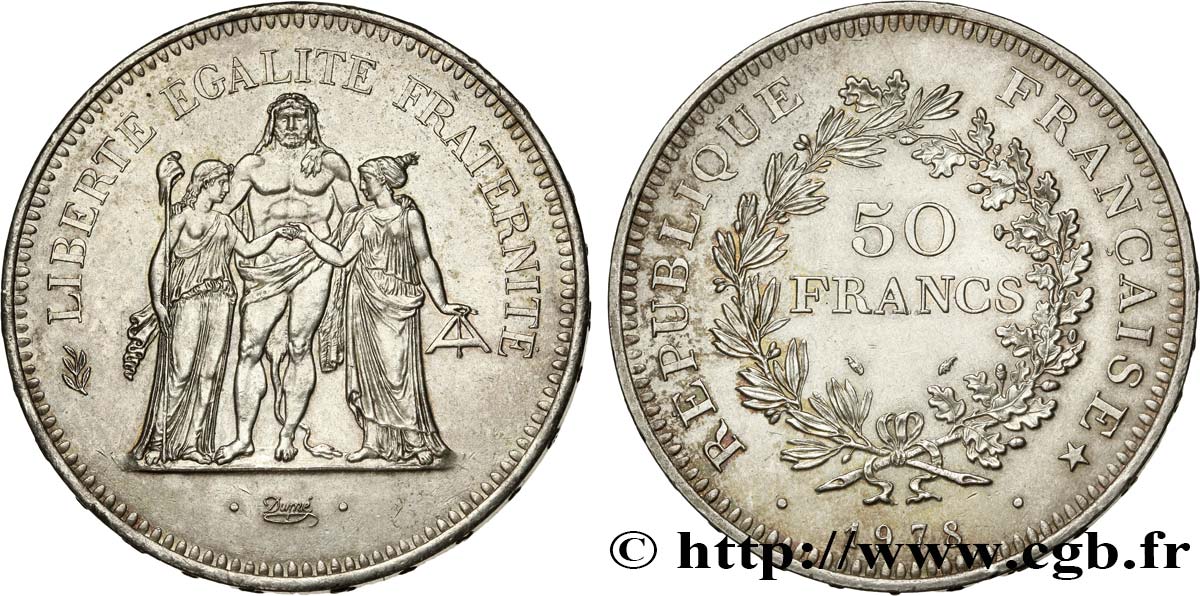 50 francs Hercule 1978  F.427/6 AU52 