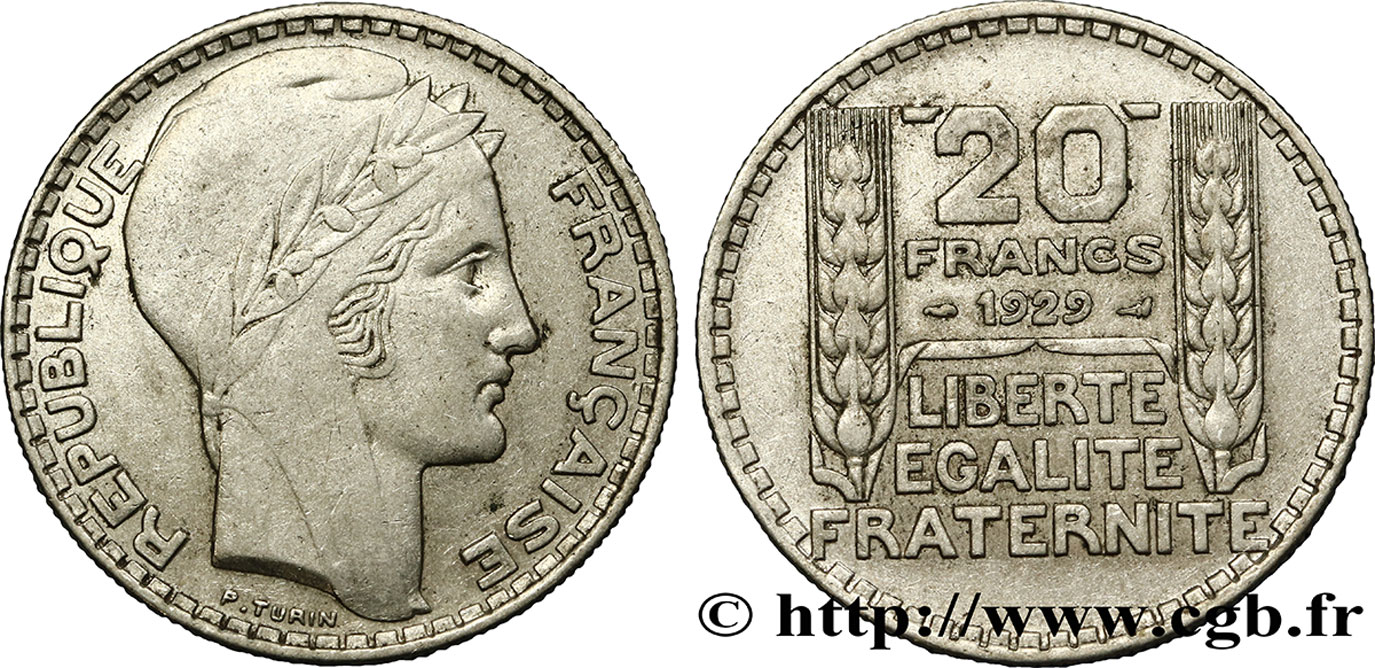 20 francs Turin 1929 F.400/2 TTB45