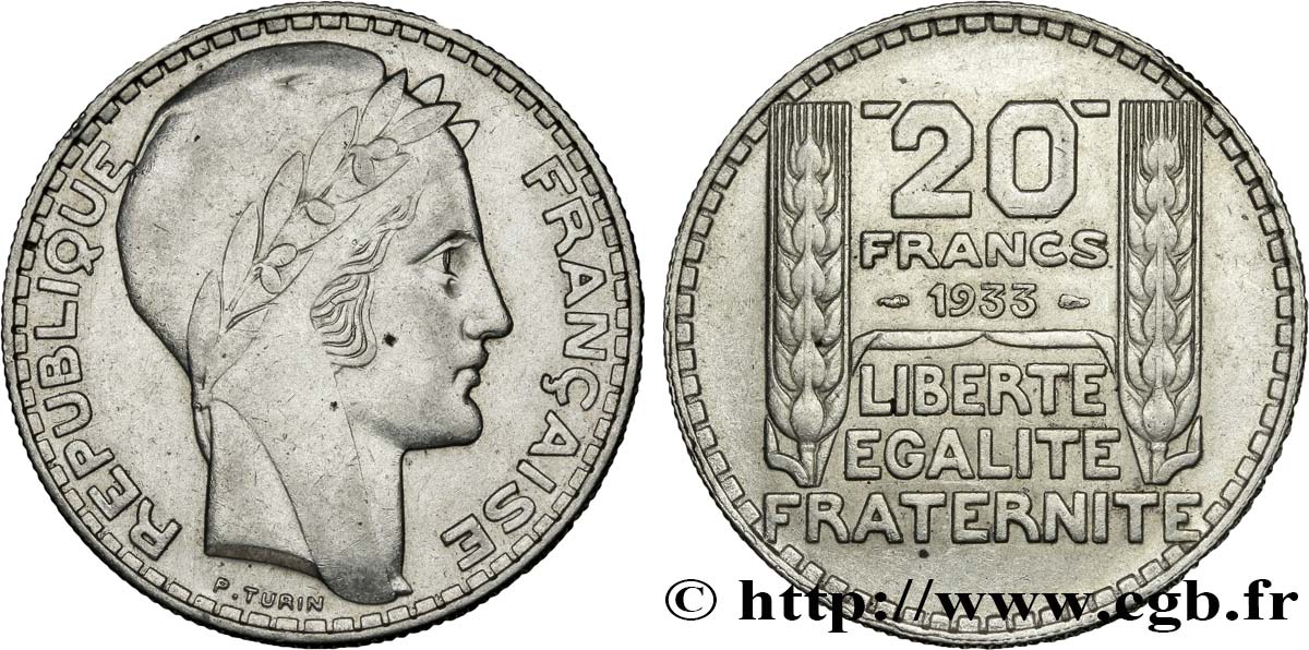 20 francs Turin 1933  F.400/5 BB45 
