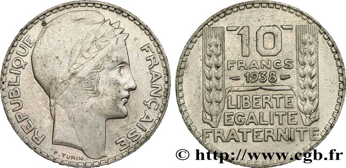 10 francs Turin 1938  F.360/9 MBC+ 