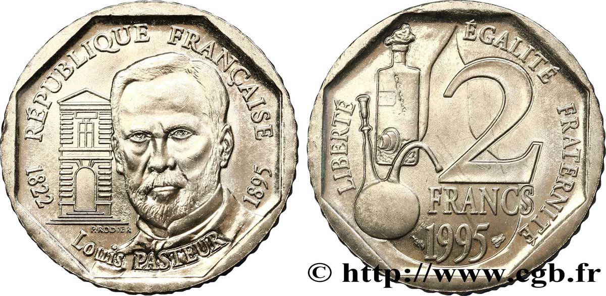 2 francs Louis Pasteur 1995 F.274/2 MS60