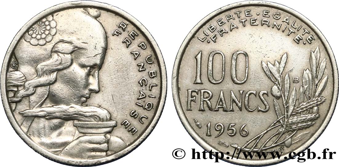 100 francs Cochet 1956 Beaumont-Le-Roger F.450/9 TB35 