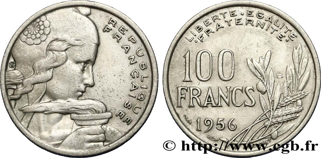 100 francs Cochet 1956 Beaumont-Le-Roger F.450/9 XF40