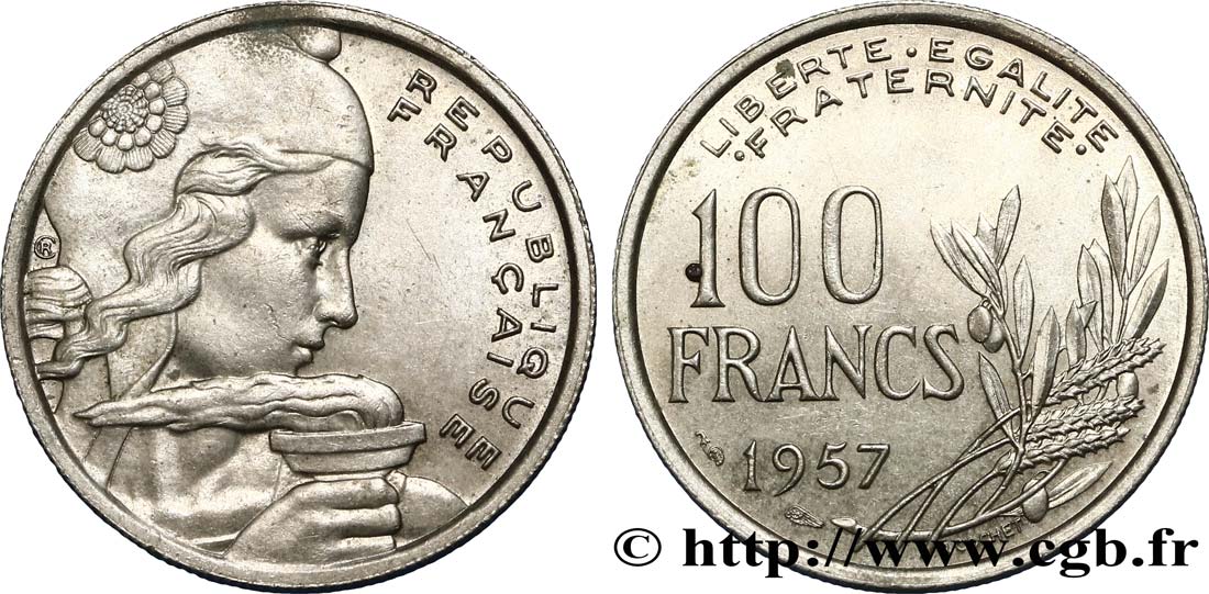 100 francs Cochet 1957 F.450/10 TTB52