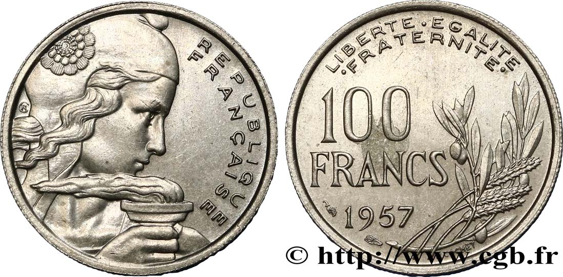 100 francs Cochet 1957 F.450/10 AU52