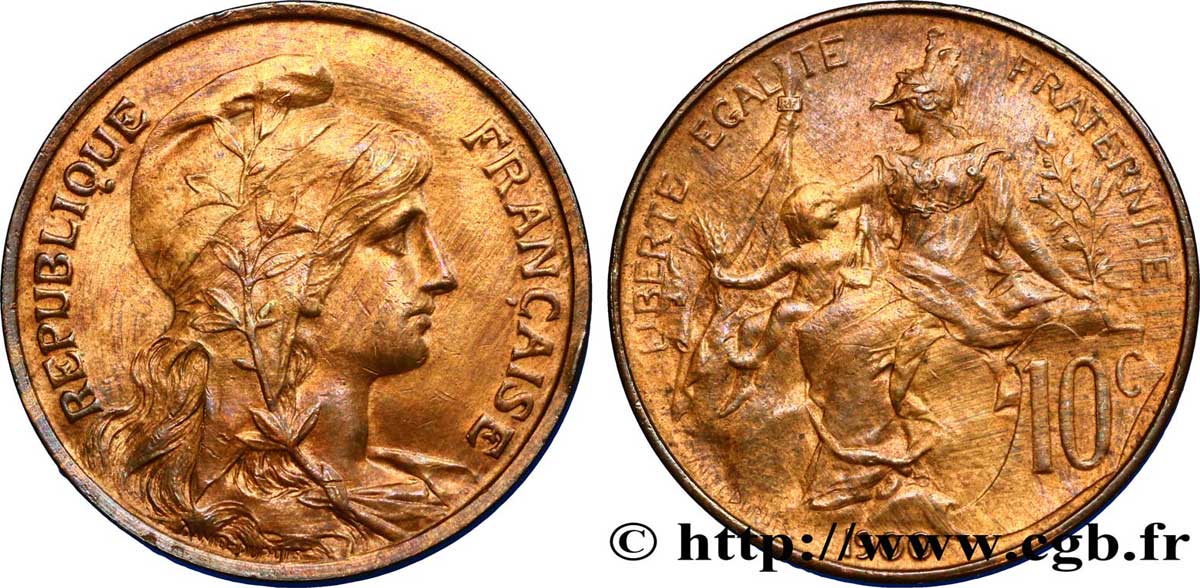 10 centimes Daniel-Dupuis 1900  F.136/8 VZ60 