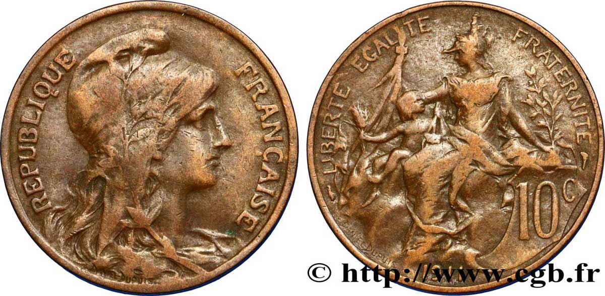 10 centimes Daniel-Dupuis 1911  F.136/20 VF35 