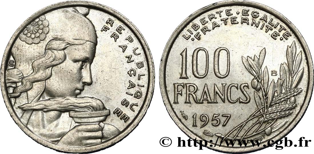100 francs Cochet 1957 Beaumont-le-Roger F.450/11 TTB52