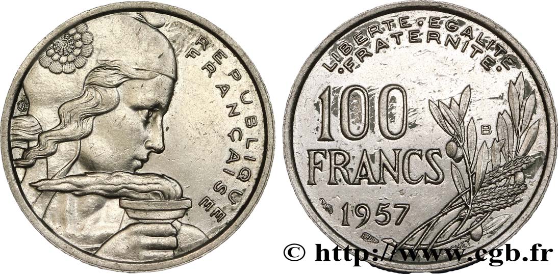 100 francs Cochet 1957 Beaumont-le-Roger F.450/11 XF48