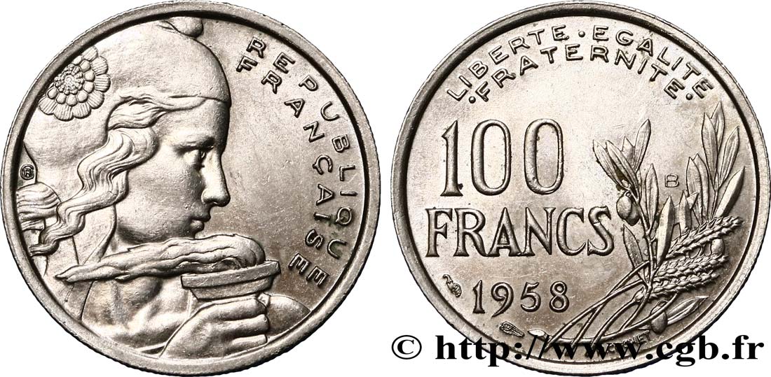 100 francs Cochet 1958 Beaumont-le-Roger F.450/14 AU55