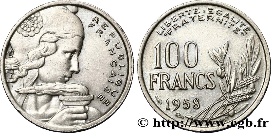 100 francs Cochet 1958 Beaumont-le-Roger F.450/14 TTB45 