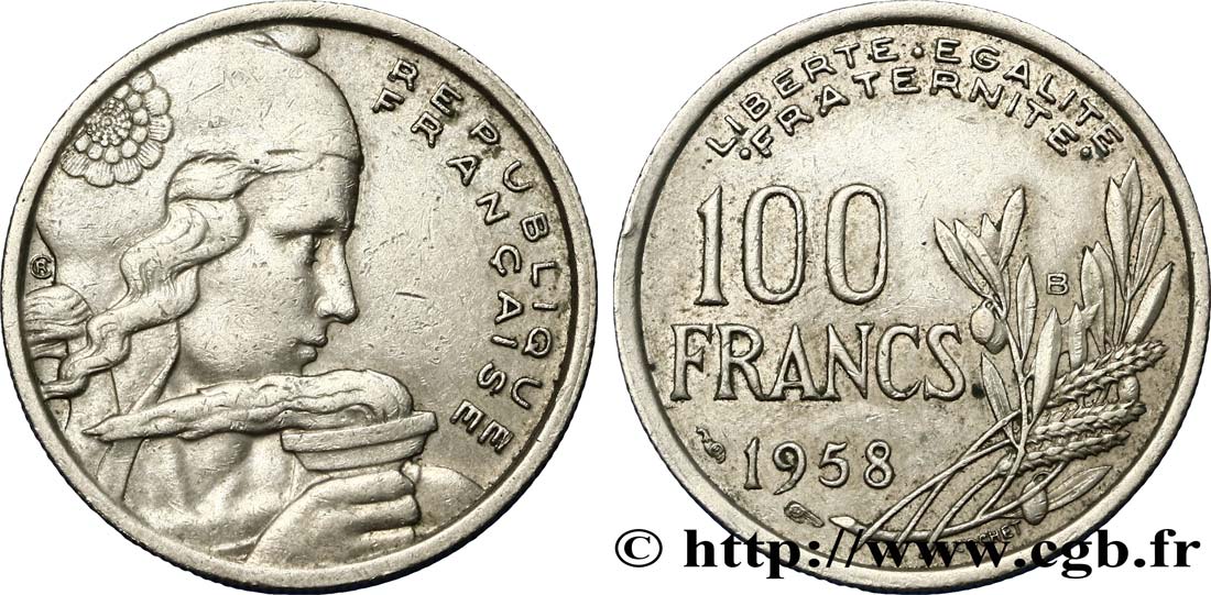 100 francs Cochet 1958 Beaumont-le-Roger F.450/14 SS40 