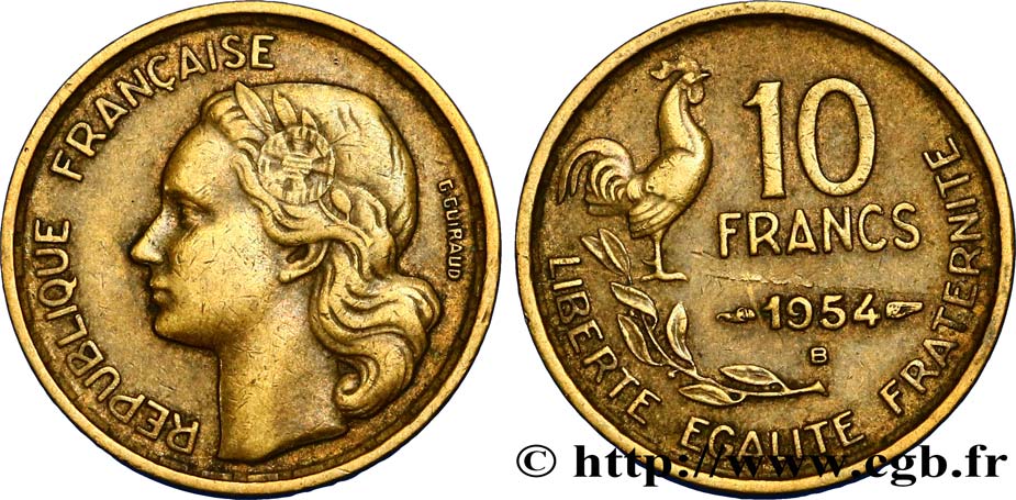 10 francs Guiraud 1954 Beaumont-Le-Roger F.363/11 MBC45 