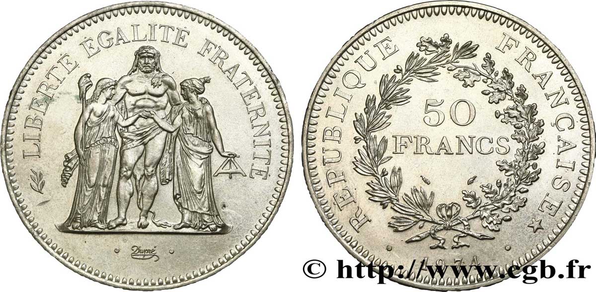 50 francs Hercule 1974 F.427/2 SUP