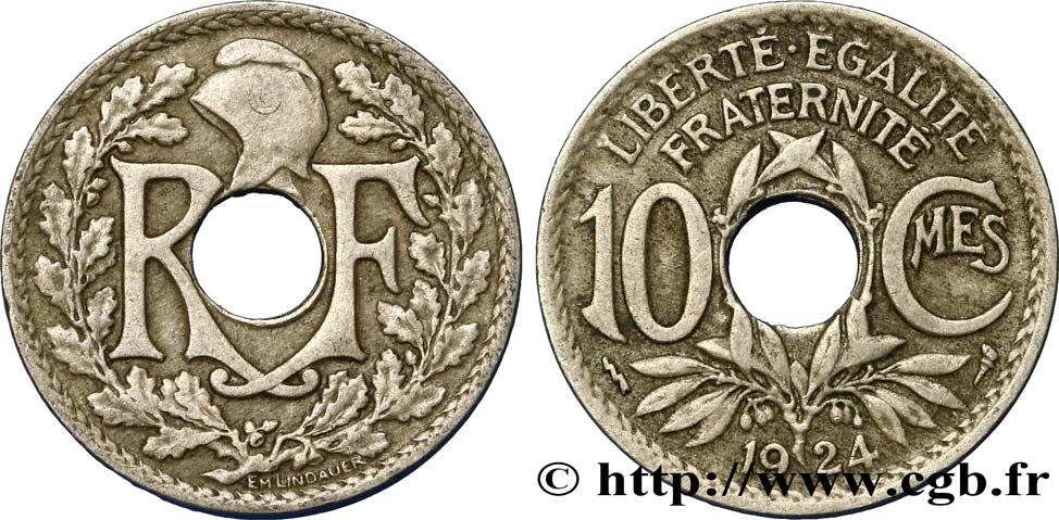 10 centimes Lindauer 1924 Poissy F.138/11 VF35 