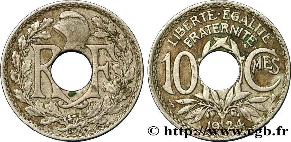 10 centimes Lindauer 1924 Poissy F.138/11 TB35