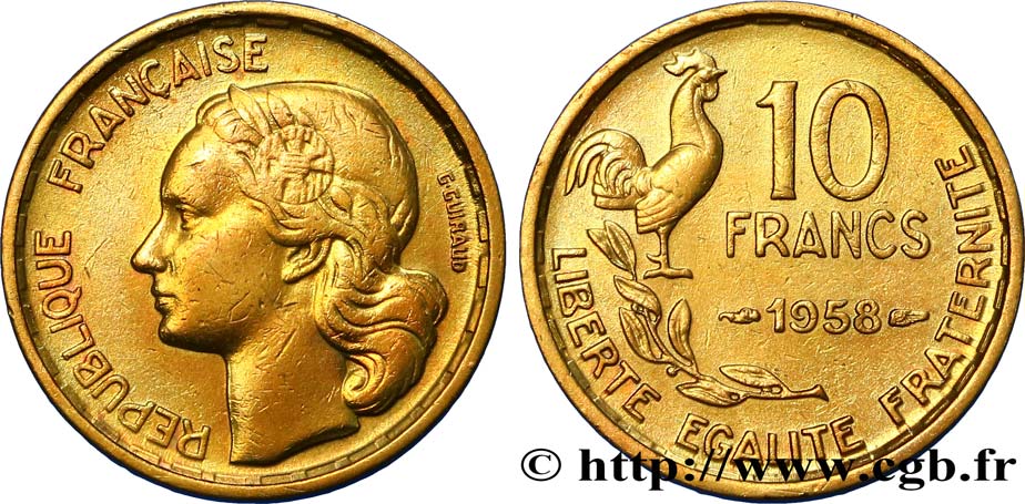 10 francs Guiraud 1958 F.363/14 XF